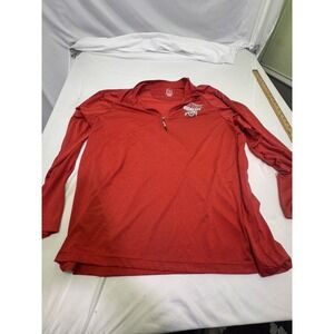 Ohio State Buckeye Mens Size XL Pullover Shirt 1/4 Zip Long Sleeve Rib ProEdge